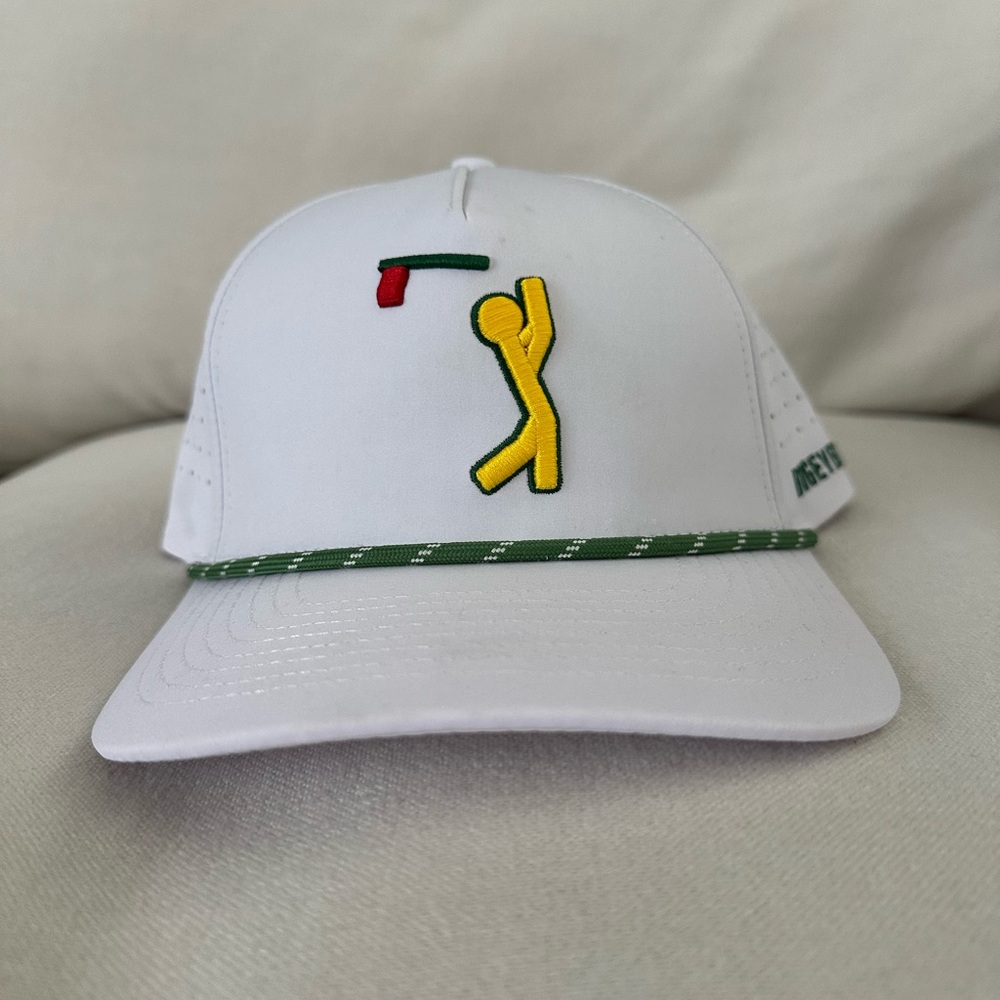BOGEY BROS White Golf Cap with Embroidered Golfer